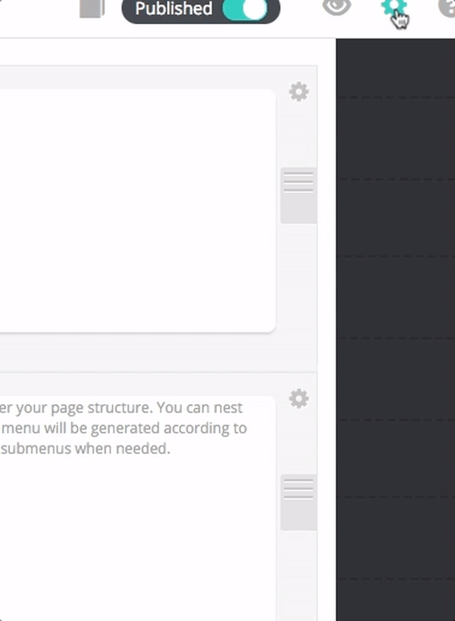 Disable item in cms menu